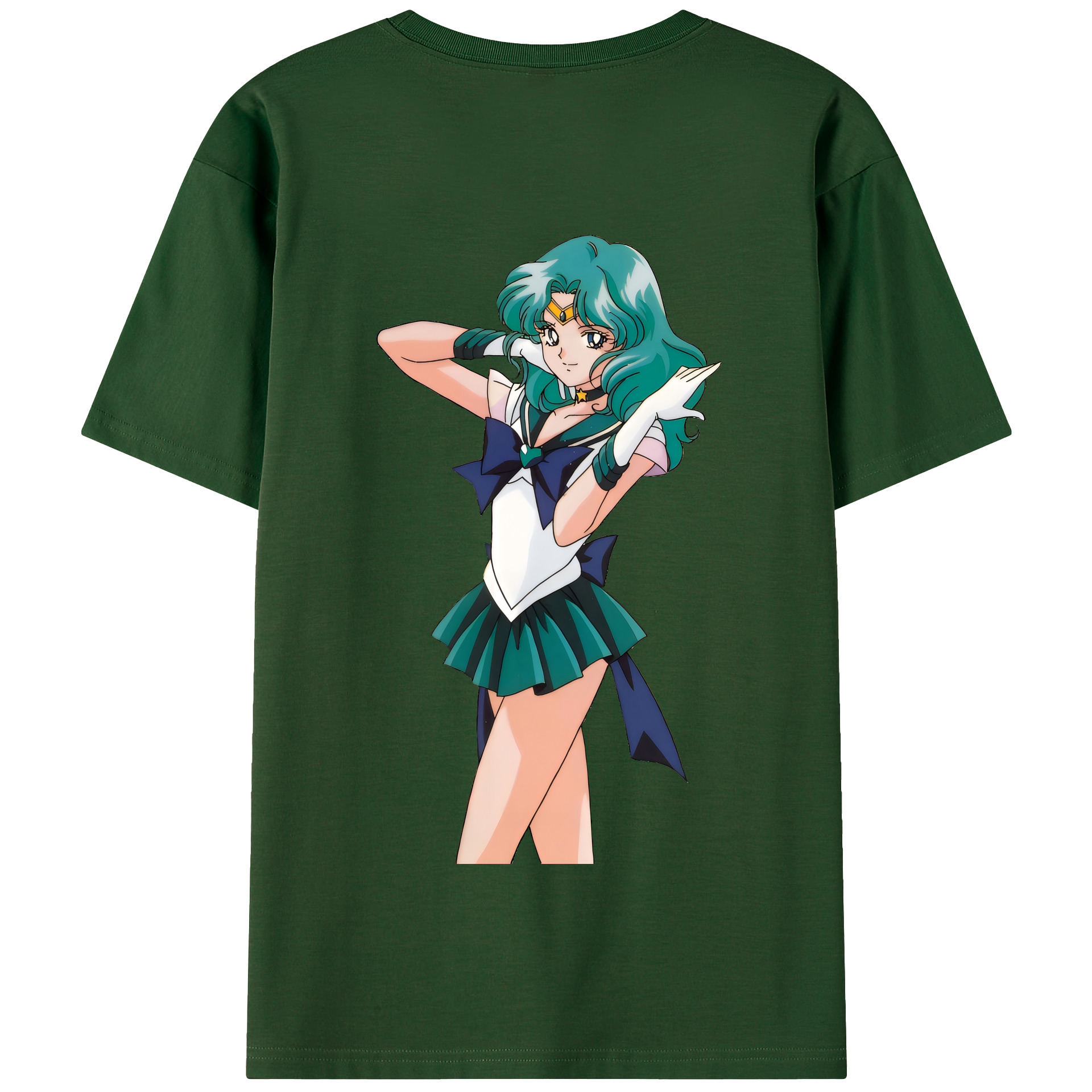 （画像用） 美少女戦士セーラームーン 海王 みちる（かいおう みちる） Sailor Moon Kaiou Michiru 綿100％半袖Tシャツ（背面プリント）